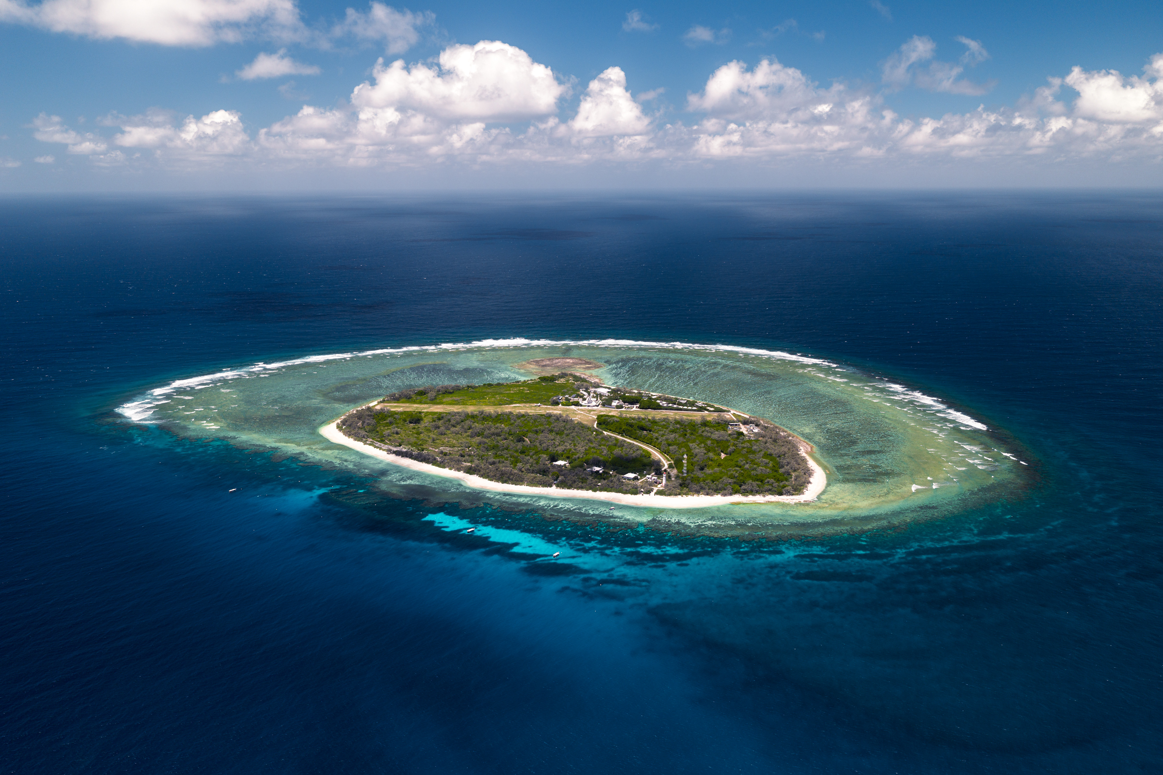 Aerial image of Lady Elliot Island captured in February 2026 by Ross Long.